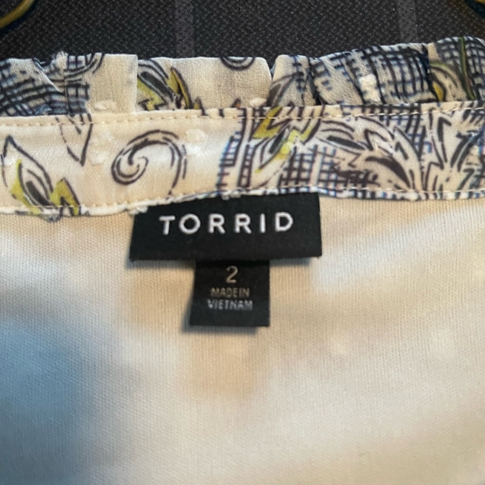Torrid Gray Botanical Chiffon Midi Dress 2X Romantic Cottagecore - Picture 6 of 8